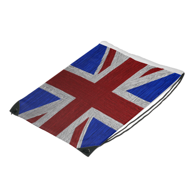 Painted Union Jack Drawstring Backpacks - Leather (650x650), Png Download