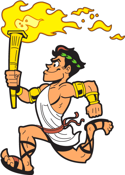 Vector Freeuse Download Collection Of Ancient - Ancient Greek Olympics Cartoon (400x558), Png Download
