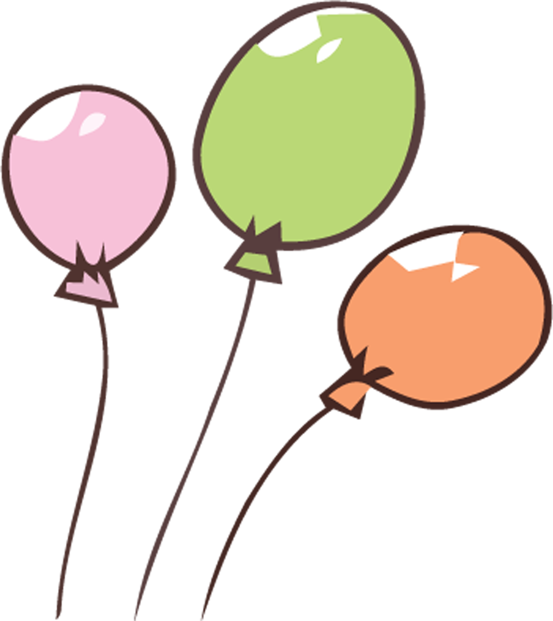 Scarce Balloon Pictures To Color Cartoon Speech Colored - Globos De Colores Animados (2061x2192), Png Download