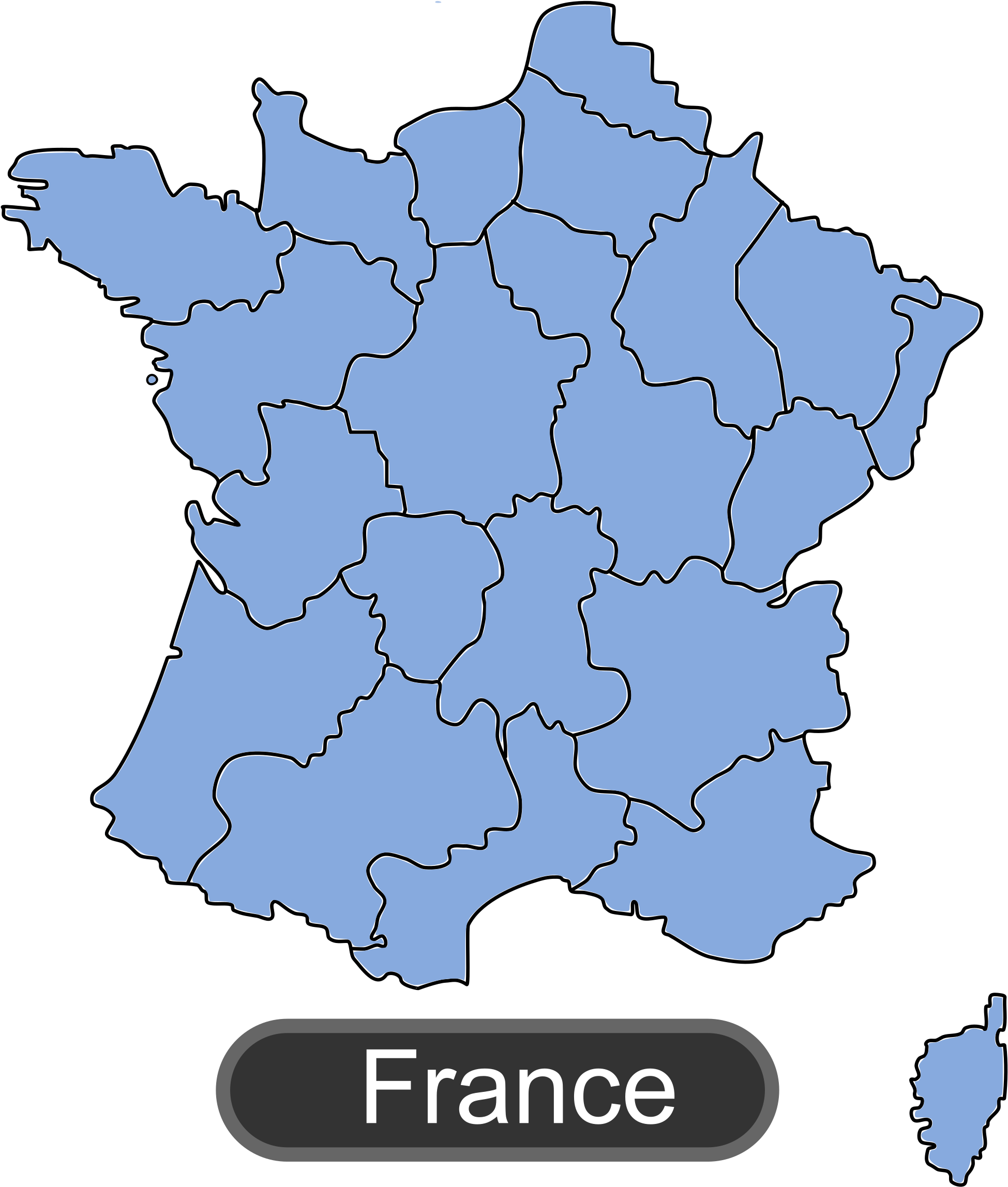 Free Vector Map Of France Clip Art - Free Vector Map France (504x594), Png Download