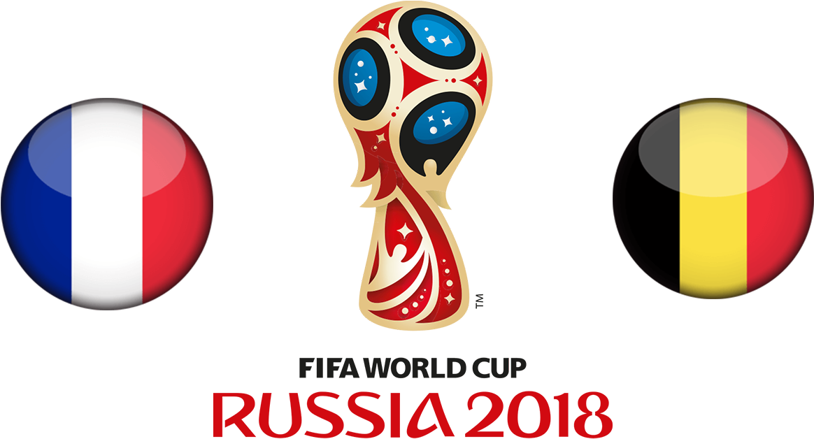 Fifa World Cup 2018 Semi-finals France Vs Belgium Png - Fifa World Cup Logo 2018 (1288x771), Png Download