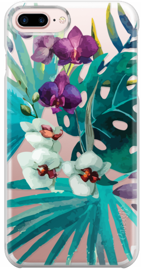 Bring The Tropics Into Your Home Or Office With This - Cafepress Watercolor Flowers Iphone 7 Plus Tough Case (282x560), Png Download