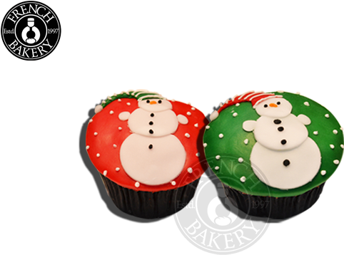 Christmas Cupcakes - French Bakery (643x422), Png Download