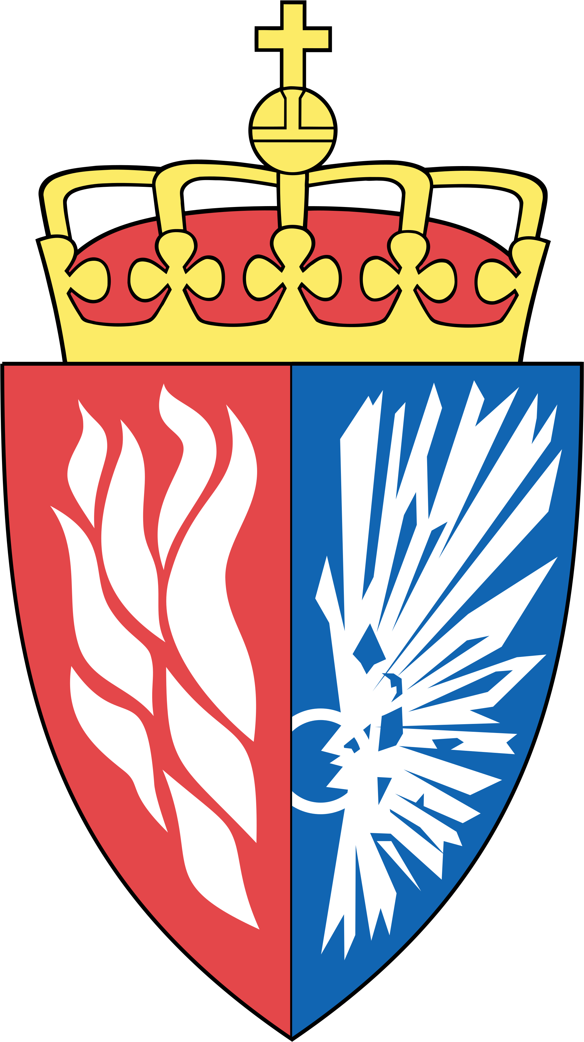 Open - Norway Coat Of Arms (2000x3588), Png Download