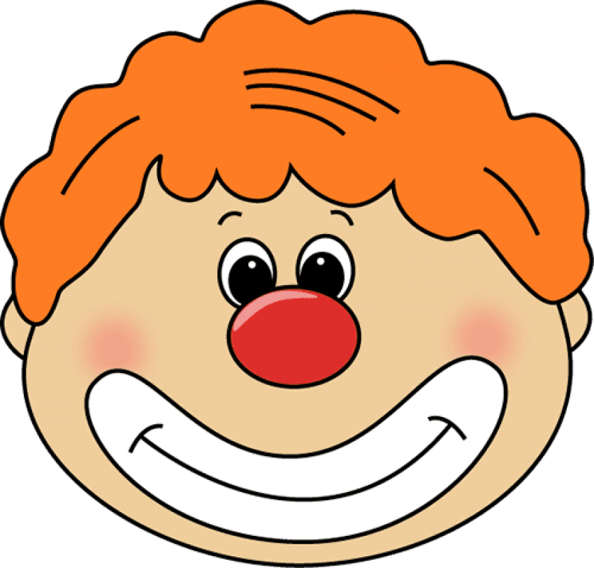 Banner Library Library Clown Clip Art Image With A - Clown Faces Clip Art (500x478), Png Download