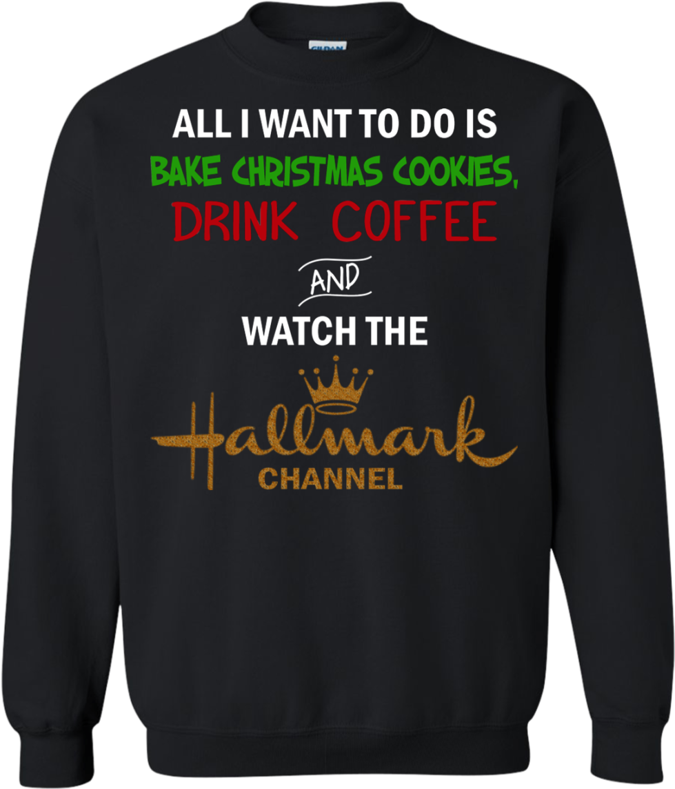 All I Want To Do Is Bake Christmas Cookies Drink Cooffee - Cute Hosa T Shirt Design (1155x1155), Png Download