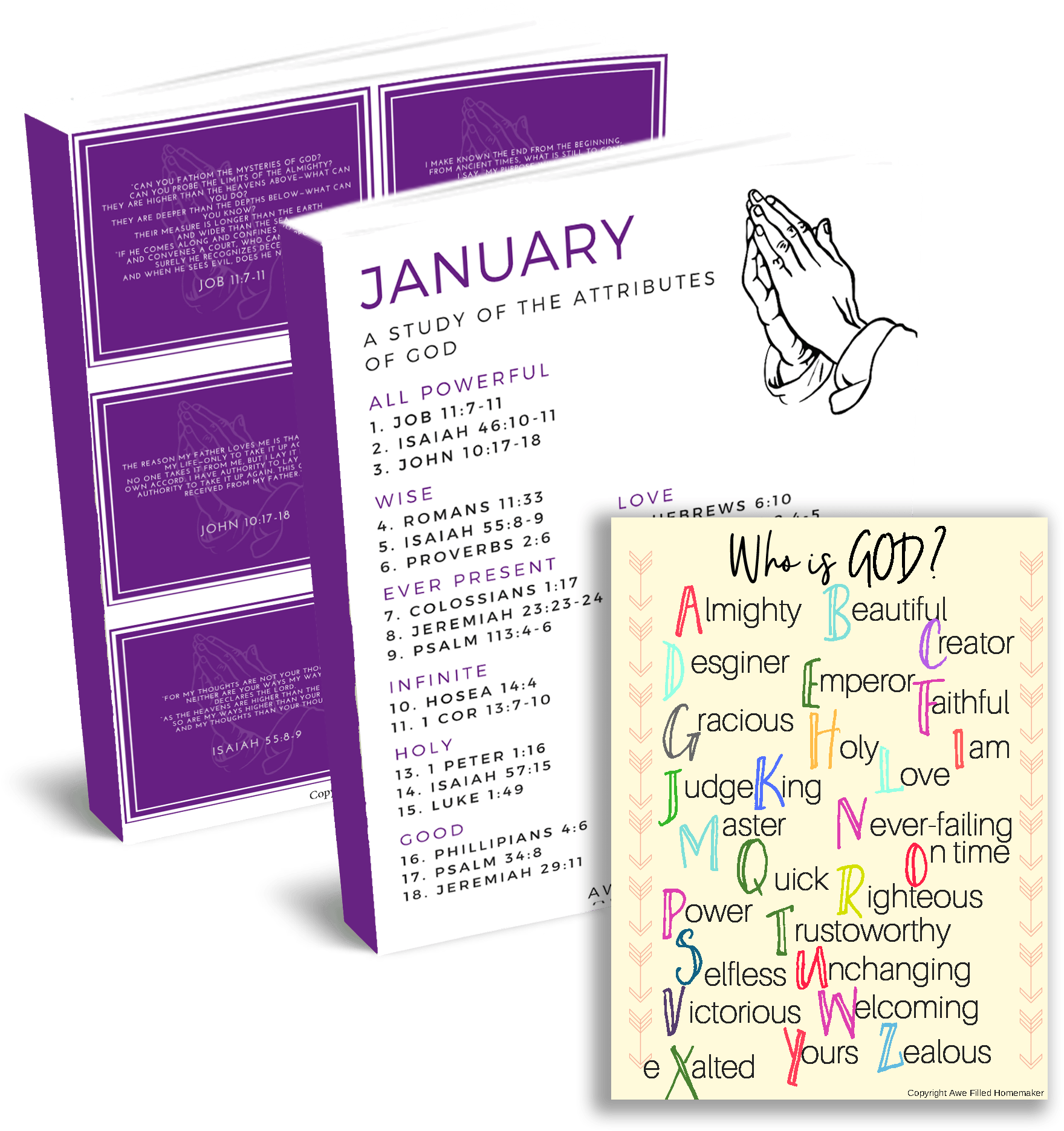 Journal Through The Bible, Scripture Cards Who Is God - 365-day Bible Study From The Psalms: Workbook [book] (1800x1920), Png Download