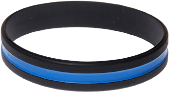 Police Thin Blue Line Wristbands - Makita P-71819 Heavyweight Leather Belt (427x600), Png Download