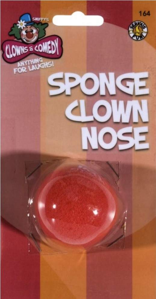 Clown Nose Red Sponge Smiffys (988x988), Png Download