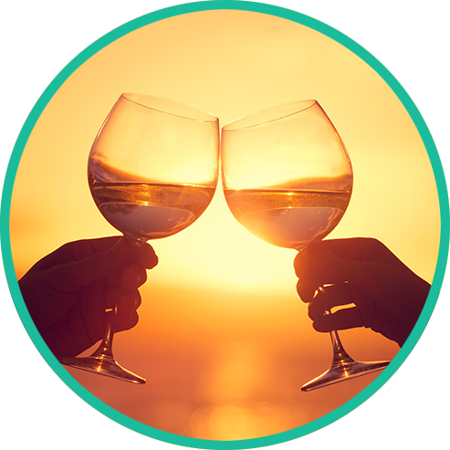 Oc Wine Cruise - Wine Glass Cheers Png (493x493), Png Download