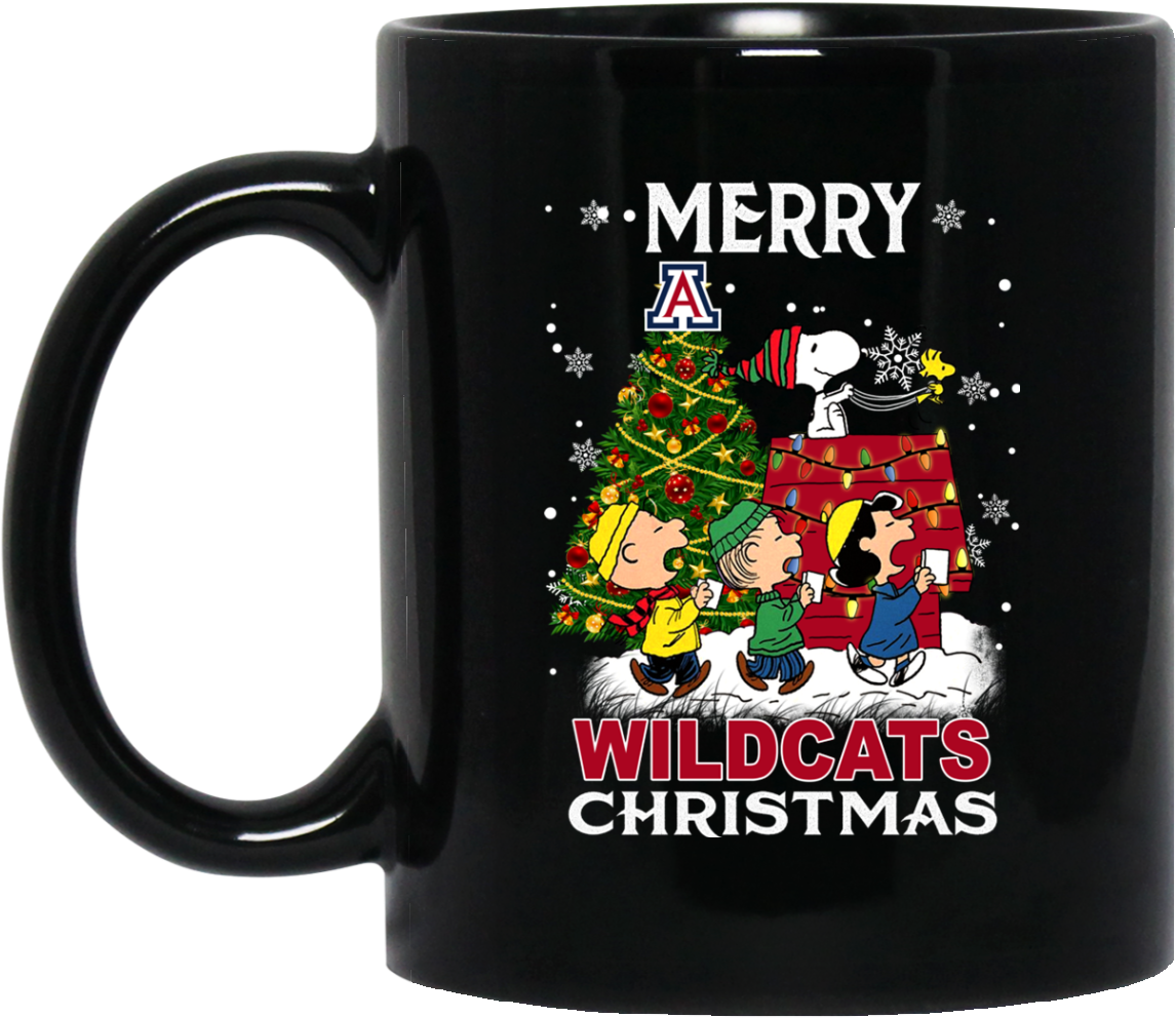 Arizona Wildcats Mug Snoopy And Friends Merry Christmas - My Hallmark Christmas Movie Watching Mug (1155x1155), Png Download