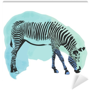 Colorful Watercolor Zebra Cover - Watercolor Painting (400x400), Png Download