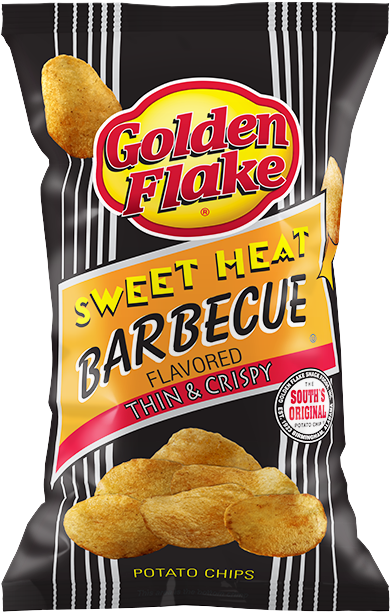 Golden Flake Potato Chips Review - Golden Flake Snack Foods Sweet Heat Barbecue Flavored (400x618), Png Download