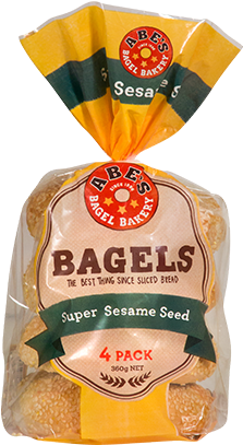 Featured Product - Abe's Bagel Sesame 4's 360g Sg (500x500), Png Download