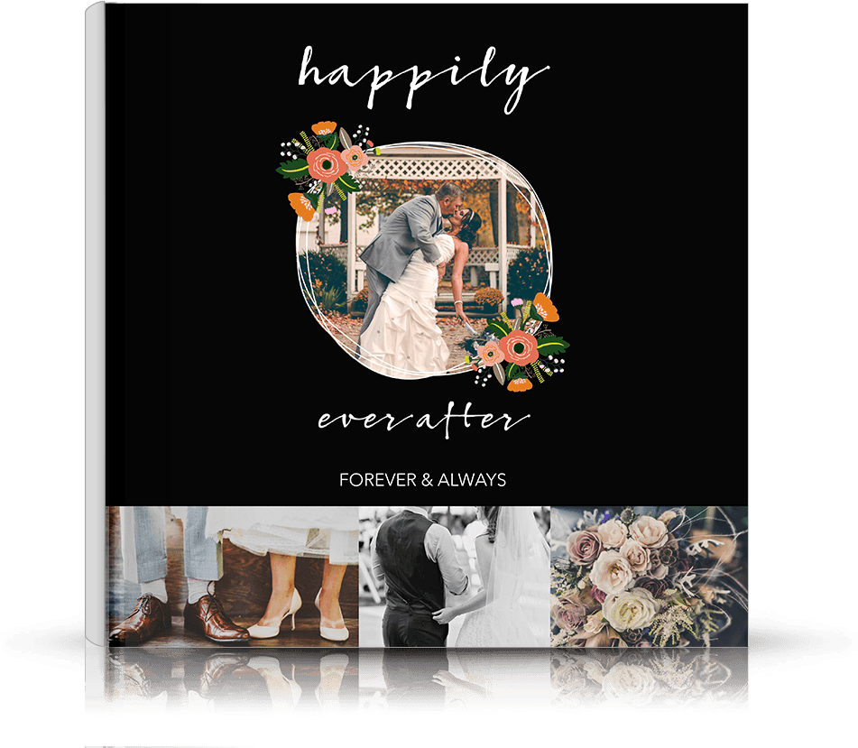 Front Photo Book Cover Designed For Engagements And - Pink And White Roses 5'x7'area Rug (950x891), Png Download