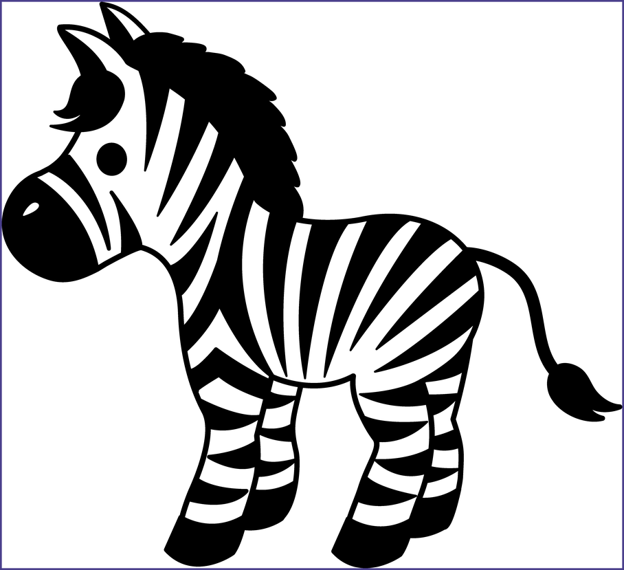 Unbelievable Cute Striped Zebra Clipart Clip Art Cuties - Clip Art Of Zebra (908x829), Png Download