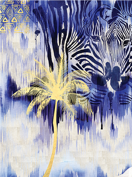 Summer Thornton Ikat Zebra Canvas - Poster (600x600), Png Download