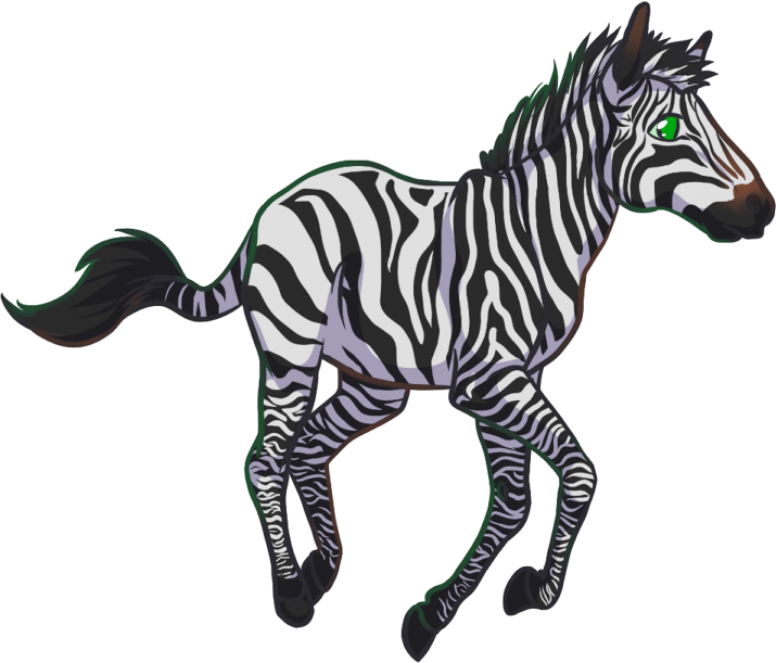 Chibi Zebra - Zebra (715x611), Png Download
