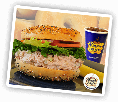 Fresh Bagel & Coffee In Buffalo Ny - New York (400x347), Png Download