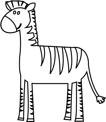 Picture Library Clipartist Net Clip Art Colorful Animal - Clip Art Black And White Zebra (555x555), Png Download