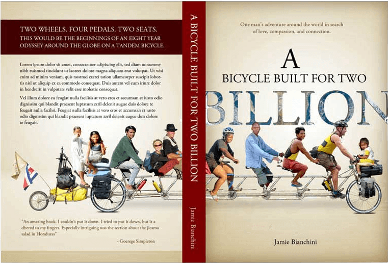 Custom Book Cover Design By Nealio - Bicycle Built For Two Billion: One Man's Adventure (800x800), Png Download