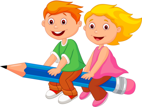 Back To School Kids Png File - Cartoons Boy And Girl (600x455), Png Download