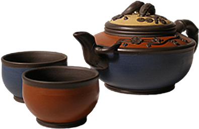 Chinese Tea Set Png (450x454), Png Download