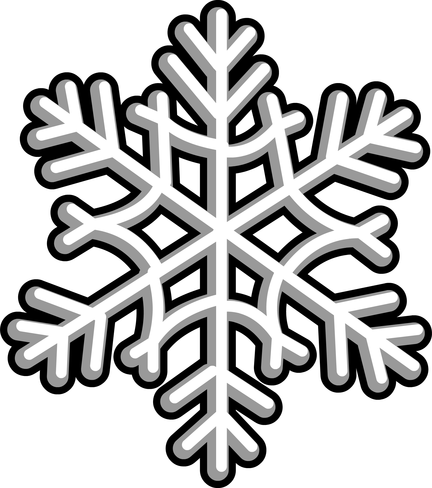 Snowflake Furniture - Floco De Neve Frozen Desenho (1829x2062), Png Download