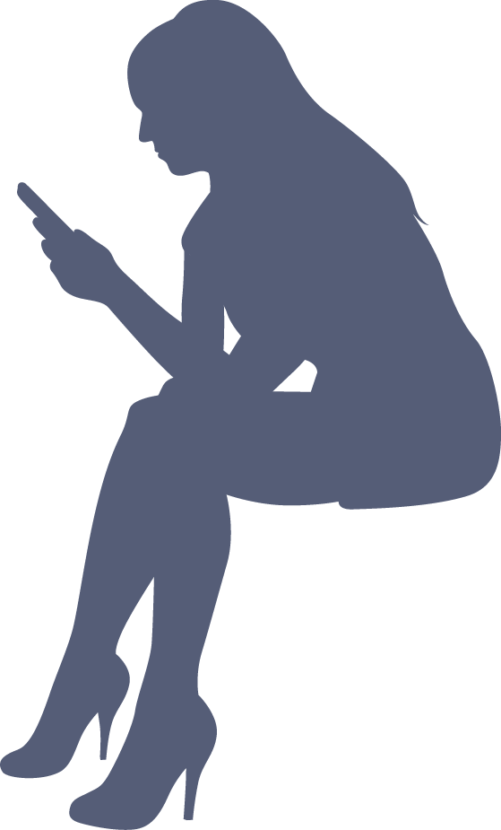 Women - Silhouette (559x925), Png Download