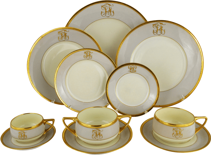 Art Deco Dinner Service - Dinner Plate Sets Png (891x891), Png Download