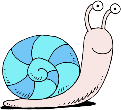 Blue Snail - Free Clip Art Snail (400x364), Png Download