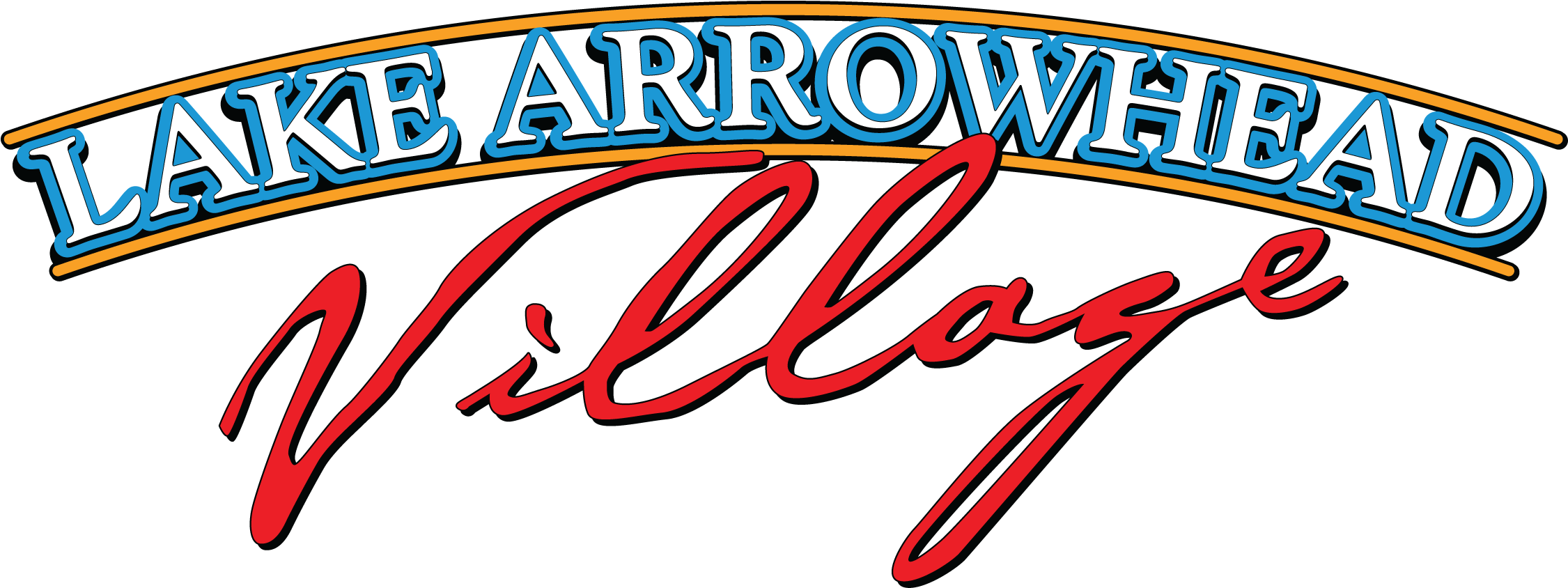 Lake Arrowhead Logo - Lake Arrowhead Village Logo (2400x1050), Png Download