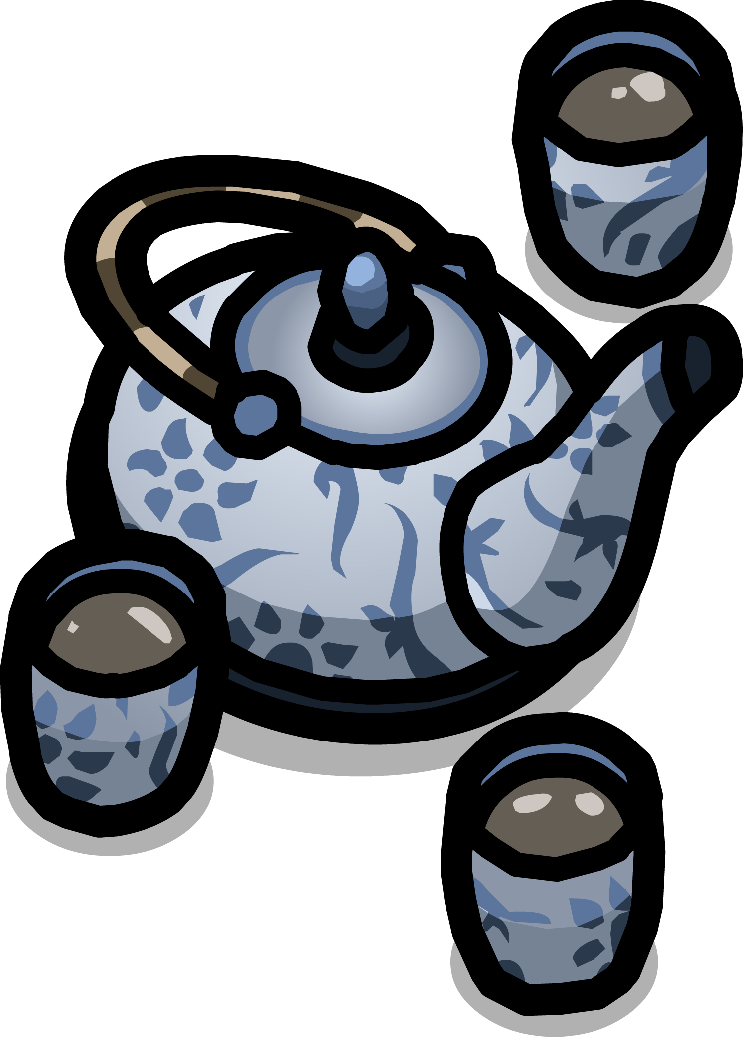Blue Tea Set Sprite 002 - Tea (1491x2081), Png Download
