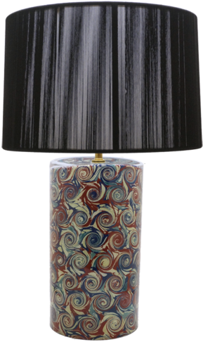 Small Red & White Marble Swirls - Lampshade (500x500), Png Download