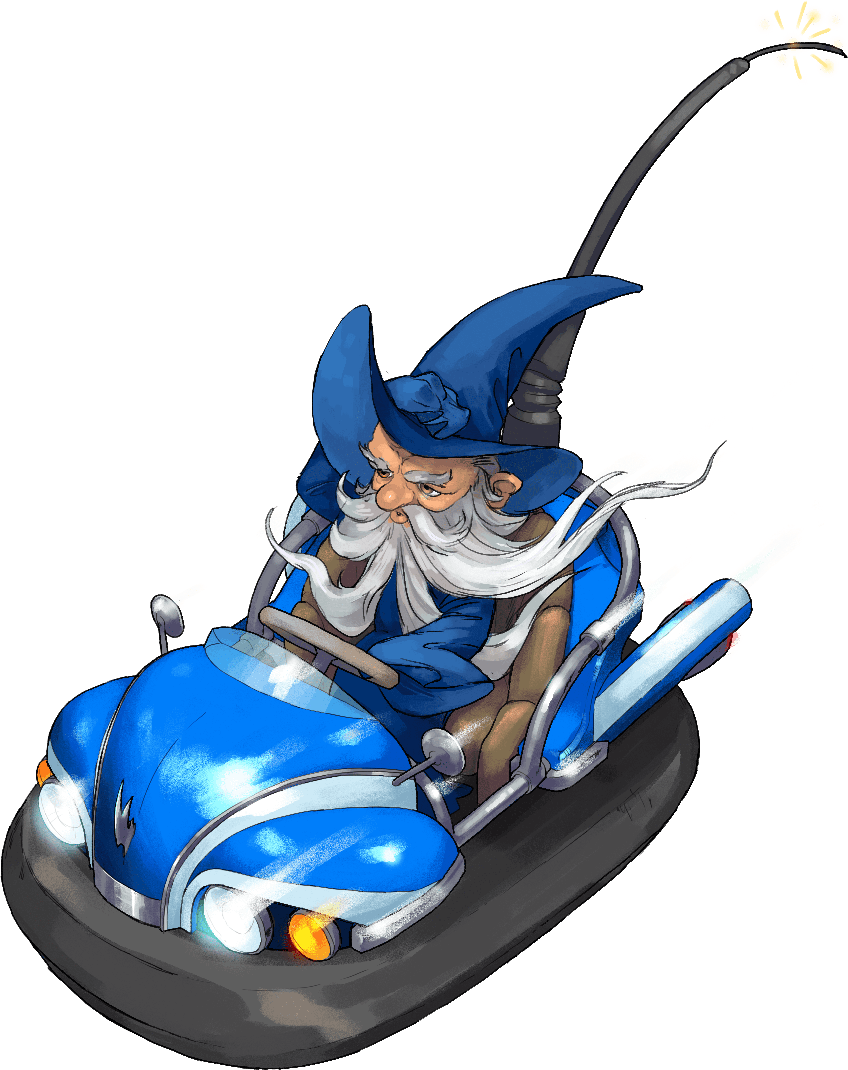 Bumber Car Speed Boost Spell Dumb As Wizards Random (3751x4448), Png Download