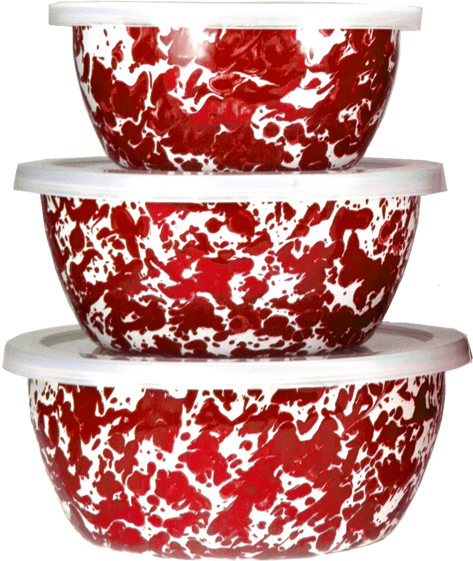 Rd30 Red Swirl Nesting Bowls - Golden Rabbit Green Swirl Nesting Bowls (1200x1200), Png Download