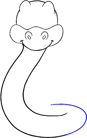 How To Draw Cartoon Snake - Snake (678x600), Png Download