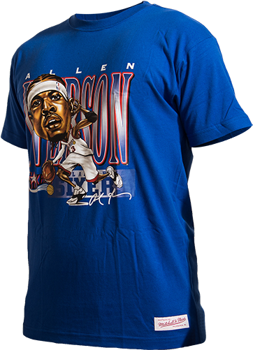 Mitchell & Ness Caricature Philadelphia 76ers Allen - Philadelphia (500x500), Png Download
