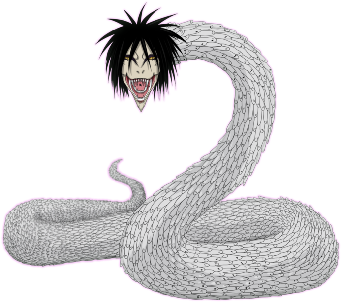 King Of Snakes By Arrancarfighter-d677amr - Orochimaru Great White Snake (800x666), Png Download