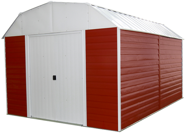 Arrow Sheds Presents The Red Barn Steel Shed Kit - Arrow Storage Buildings Red Barn 10' X 14' Shed Red (600x484), Png Download