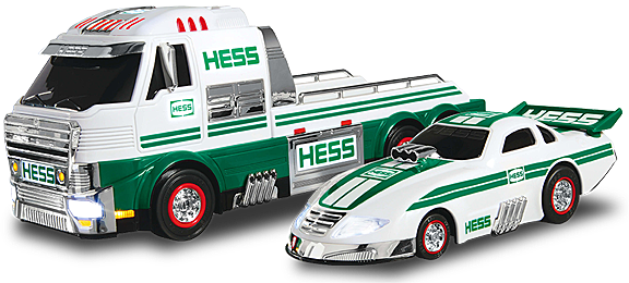 The 2016 Hess Toy Truck And Dragster Is A Powerful, - New Hess Truck 2018 (576x260), Png Download