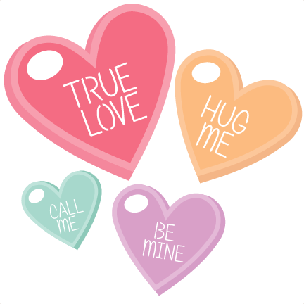 Png Free Download Candy Hearts Clipart - Candy Hearts Clip Art (432x432), Png Download