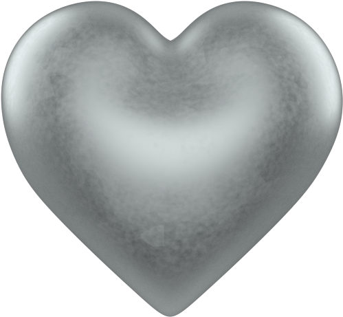 Silver 3d Love Heart With Transparent Background Valentine - Silver Heart No Background (640x480), Png Download