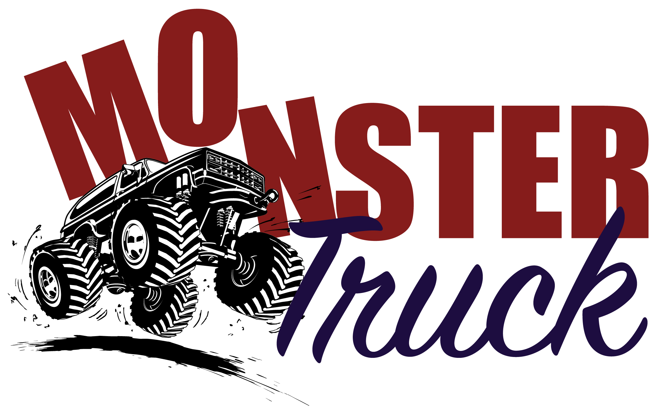 Com-monster Truck Logo - Poster (2262x1599), Png Download