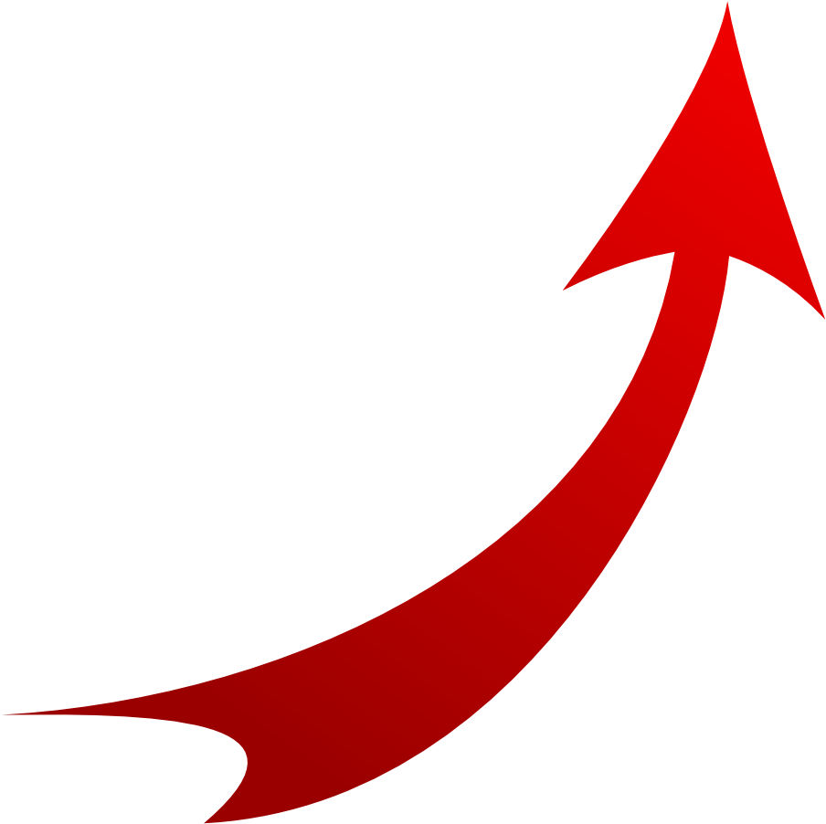 Images For > Red Curved Arrow Png - Curve Red Arrow Png (999x1413), Png Download