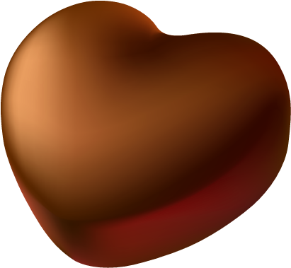 Chocolate Clipart Chocolate Heart - Chocolate Heart Transparent Background (424x399), Png Download