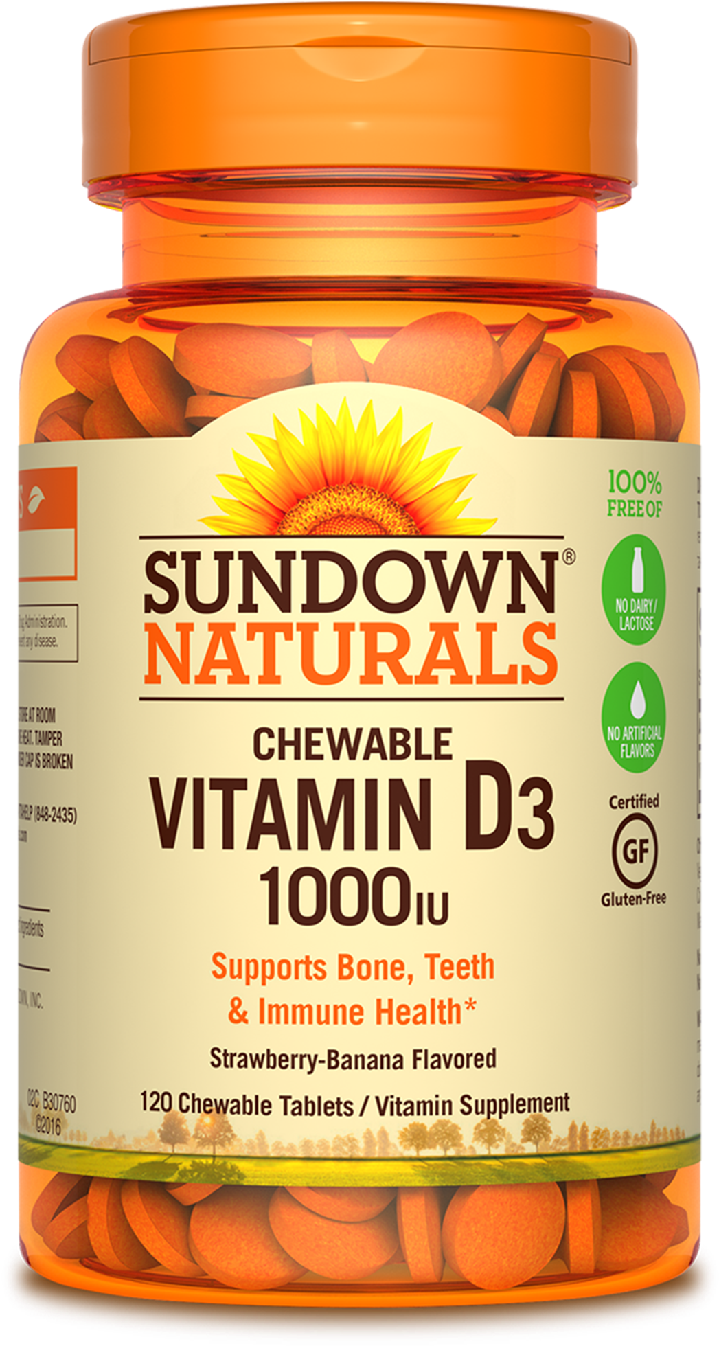 Productimage 50356 Chewablevitamind3 - Sundown Naturals Calcium (1116x1980), Png Download