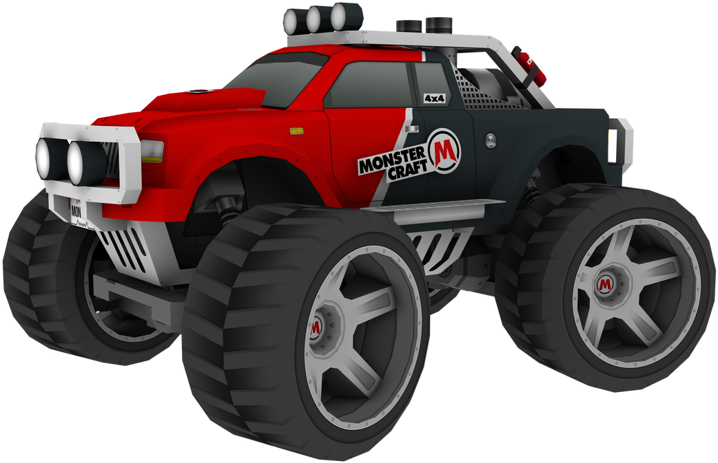 Cole Vance For Computer - Monster Truck Papercraft Template (1100x733), Png Download