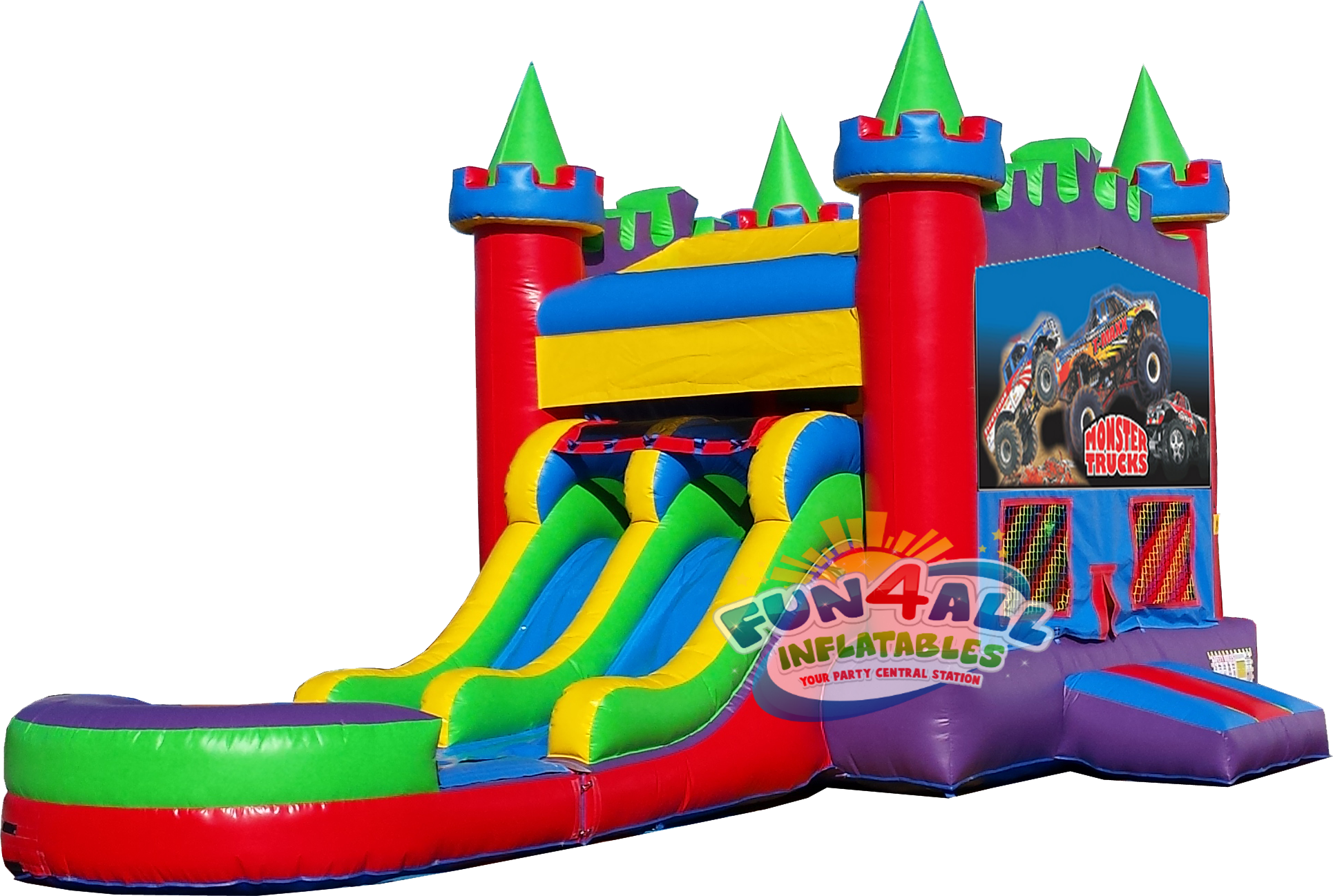 Kings Truck Water Slide Rental Navarre, Gulf Breeze, - Infalatables Png (1930x1298), Png Download