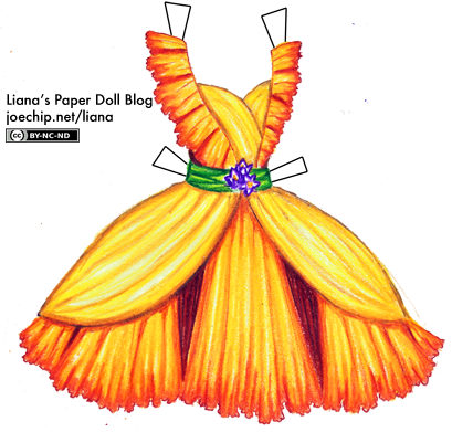 Click For Larger Version - Draw A Fairy Dress (409x391), Png Download